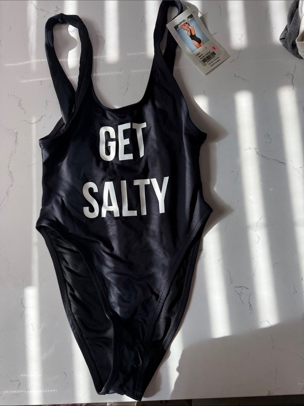 GET SALTY Black One-Piece Swimsuit